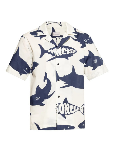  Moncler Shark-print Shirt - Blue 