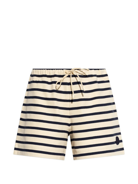  Moncler Striped Drawstring Shorts - Neutrals 