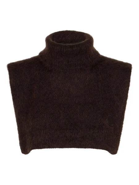  Moncler Turtleneck Cropped Top - Brown 