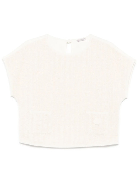  Moncler Tweed T-shirt - Neutrals 