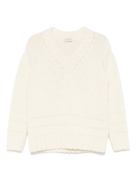  Moncler V-neck Sweater - Neutrals 