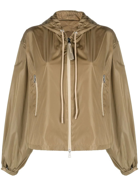  Moncler Vernois Logo-print Hooded Jacket - Brown 