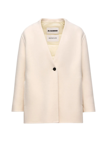  Moncler X Jil Sander Button-fastening Coat - White 