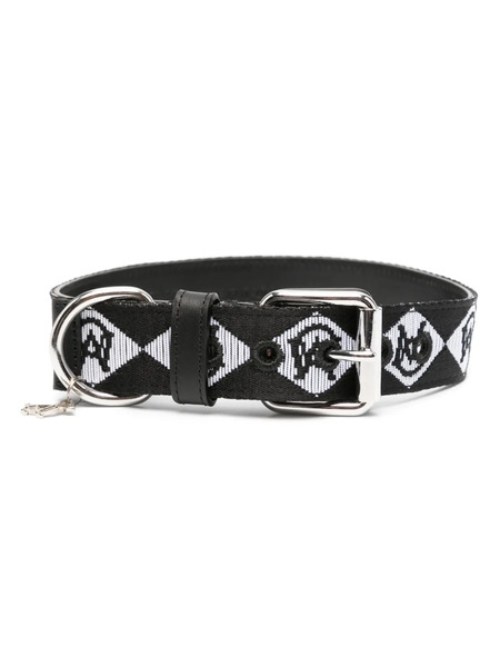  Moncler X Poldo Monogram-pattern Logo-plaque Dog Collar - Black 