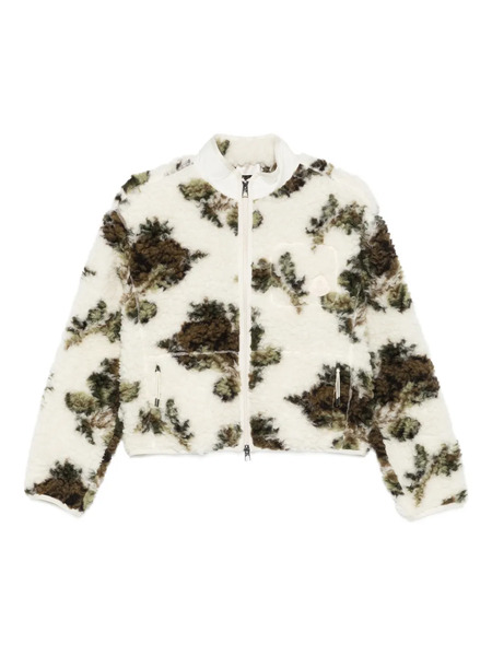  Moncler Zip-up Shearling-effect Jacket - Neutrals 
