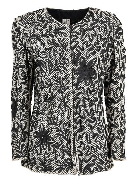  Mondrian Ricami Flower Coat - White 
