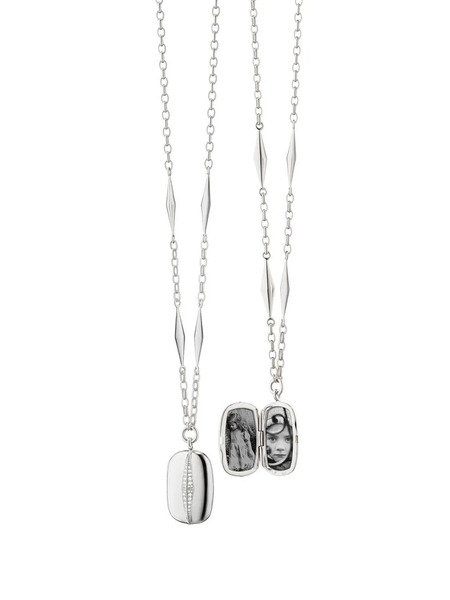  Monica Rich Kosann Points North Locket Necklace - Silver 