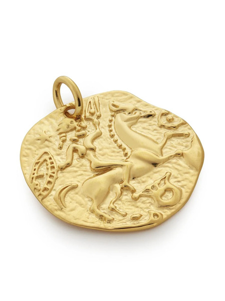  Monica Vinader Goddess Coin Pendant Charm - Gold 