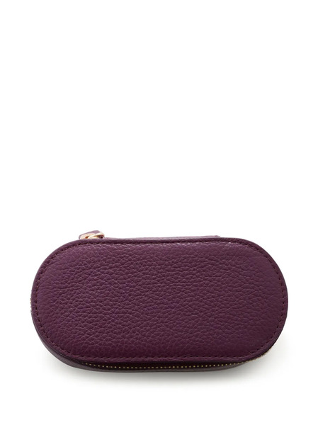  Monica Vinader Oval Pebbled-leather Jewellery Box - Purple 
