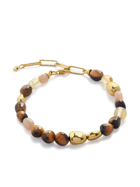  Monica Vinader Rio Neutral Gemstone Beaded Bracelet - Gold 