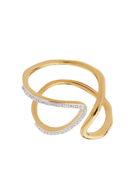  Monica Vinader Riva Asymmetric-design Ring - Gold 