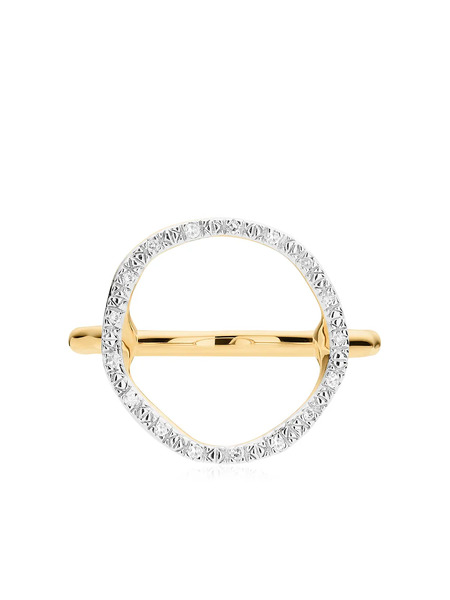  Monica Vinader Riva Circle Diamond Ring - Gold 