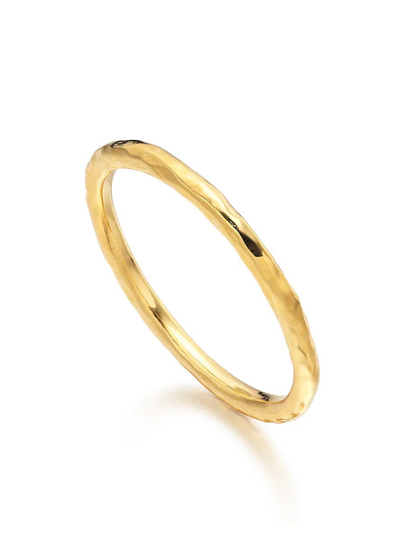 Monica Vinader Siren Hammered Ring - Gold 