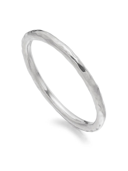  Monica Vinader Siren Hammered Ring - Silver 