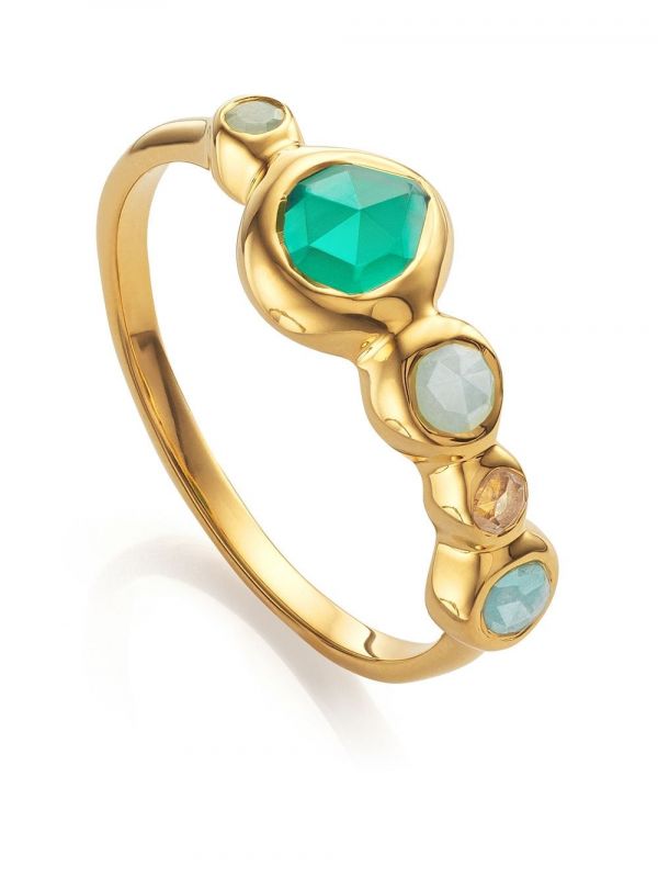  Monica Vinader Siren Tonal Half Eternity Ring - Gold 
