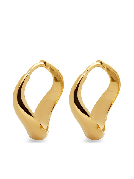  Monica Vinader Swirl Polished-finish Hoops - Gold 