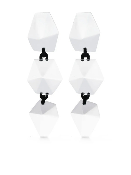  Monies Lumen Transparent-design Drop Earrings - White 