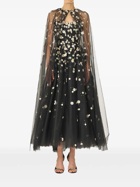  Monique Lhuillier Daisy Cape - Black 