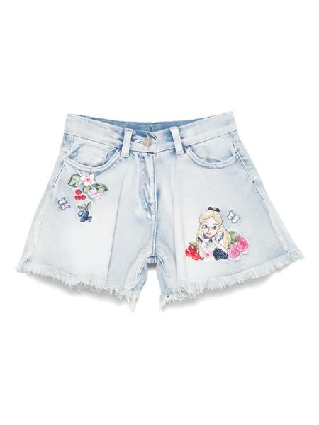  Monnalisa Alice Flared Shorts - Blue 