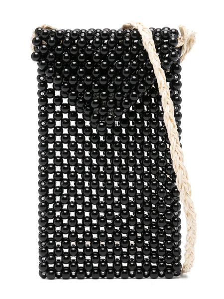  Monnalisa Bead-embellished Shoulder Bag - Black 