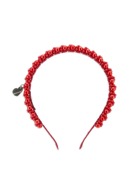  Monnalisa Beaded Heart-charm Headband - Red 