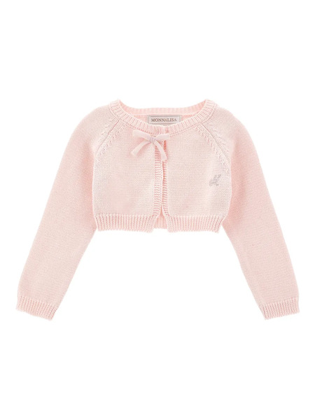  Monnalisa Bow Appliqué Top - Pink 
