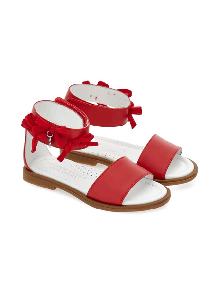  Monnalisa Bow Charm Sandals - Red 