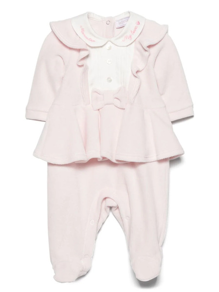  Monnalisa Bow-detail Terry-cloth Pyjama - Pink 