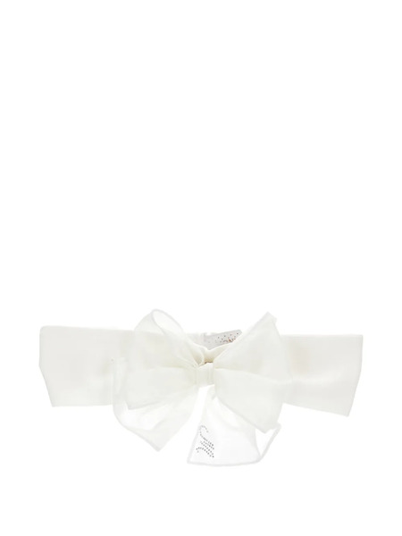  Monnalisa Bow Embellished Headband - White 