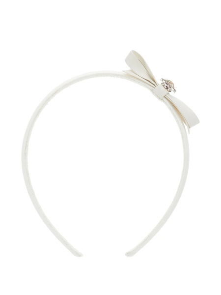  Monnalisa Bow-embellished Headband - White 