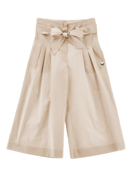 Monnalisa Bow Pleated Trousers - Neutrals 