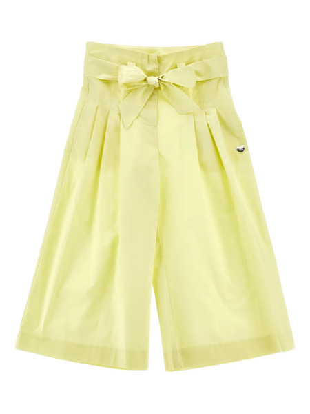  Monnalisa Bow Pleated Trousers - Yellow 