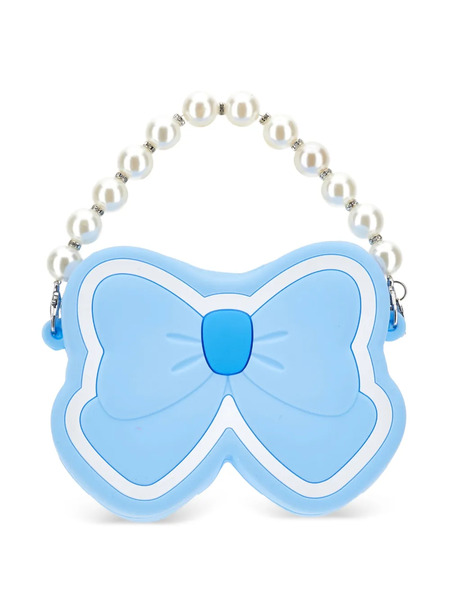  Monnalisa Bow-shape Pearl Handle Bag - Blue 