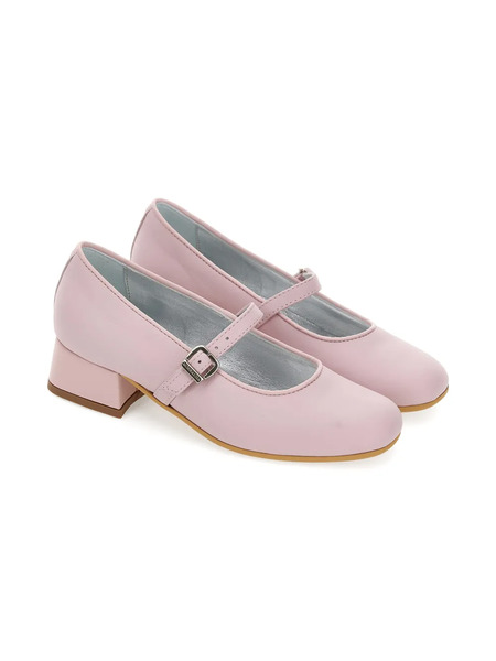  Monnalisa Buckle Strap Ballerinas - Pink 