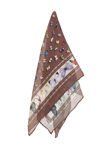  Monnalisa Butterfly-print Scarf - Brown 