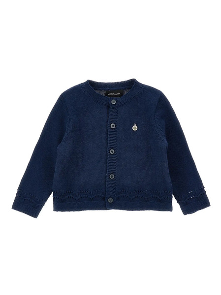  Monnalisa Buttoned Embellished Cardigan - Blue 