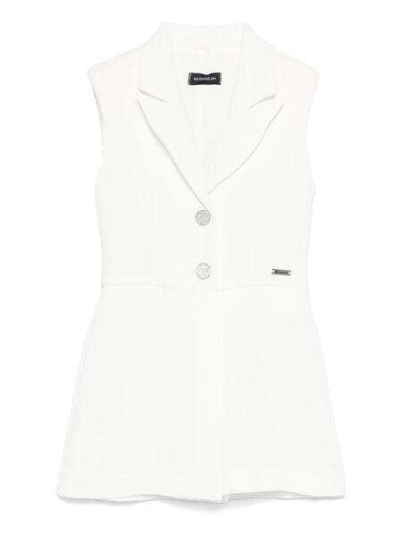  Monnalisa Crepe Playsuit - White 