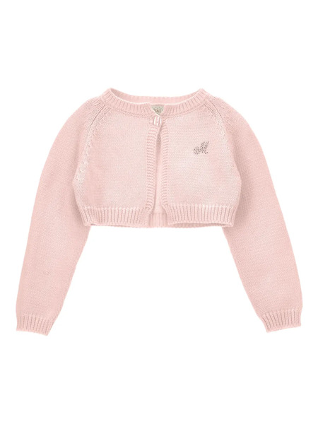  Monnalisa Cropped Cardigan - Pink 