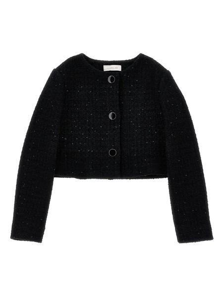  Monnalisa Cropped Jacket - Black 