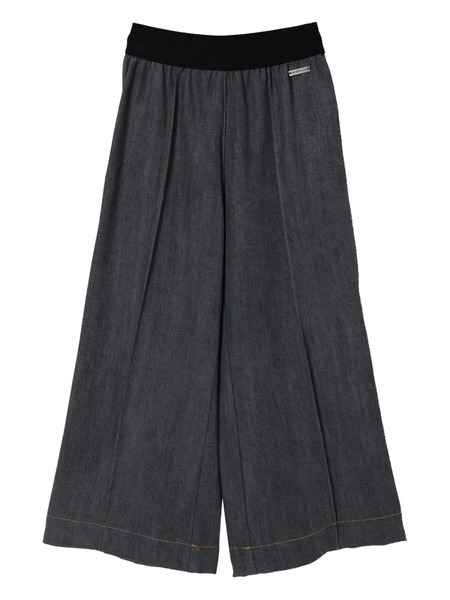  Monnalisa Elasticated-waistband Jeans - Grey 