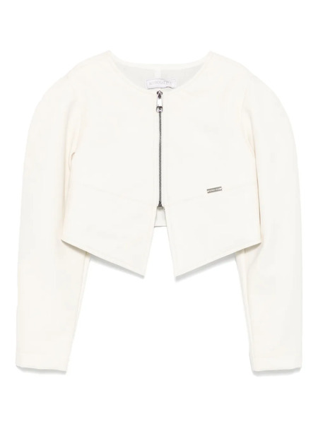  Monnalisa Faux-leather Jacket - White 