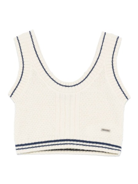  Monnalisa Fine-knit Vest - Neutrals 