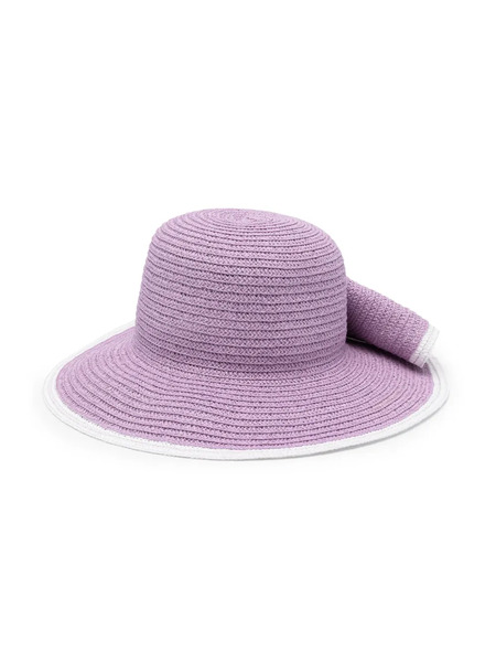  Monnalisa Floral-appliqué Sun Hat - Purple 