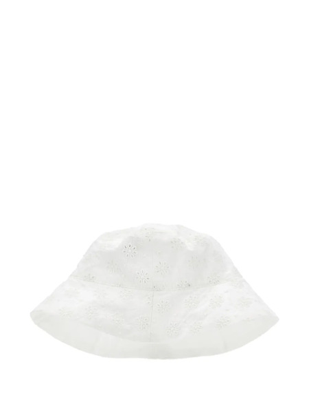 Monnalisa Floral Bucket Hat - White 
