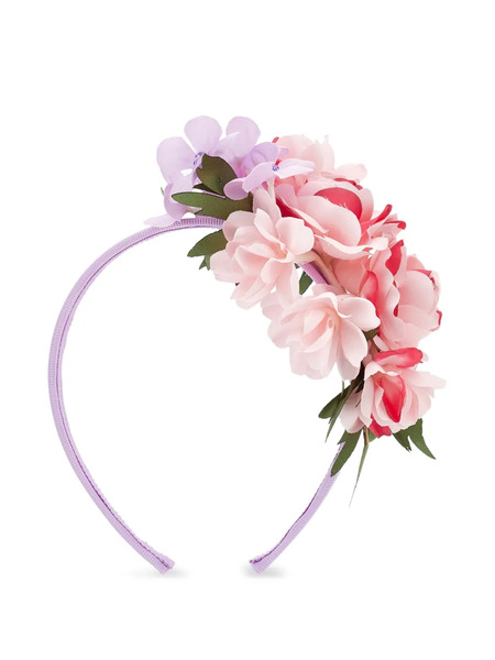  Monnalisa Floral Headband - Purple 