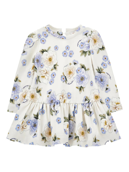  Monnalisa Floral-print Dress - White 