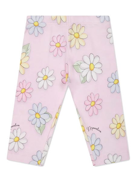  Monnalisa Floral-print Leggings - Pink 