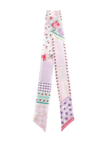  Monnalisa Floral-print Scarf - Pink 