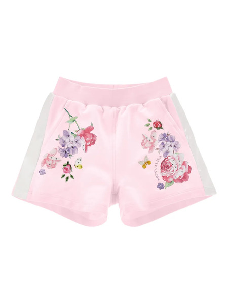  Monnalisa Floral-print Shorts - Pink 