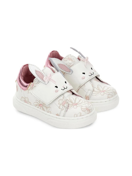  Monnalisa Floral-print Sneakers - White 